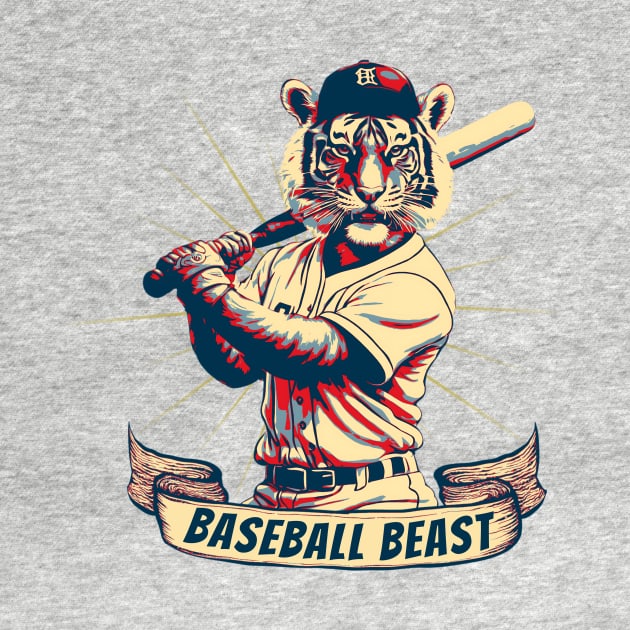 Baseball Beast Tiger Vintage by DesignArchitect